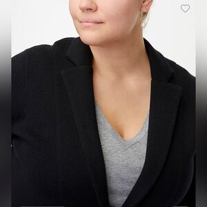 J. Crew Black Cotton Black Sweater Blazer size L